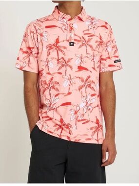 Bad Birdie Ricky Rose Golf Polo Core Performance  Men's Size S